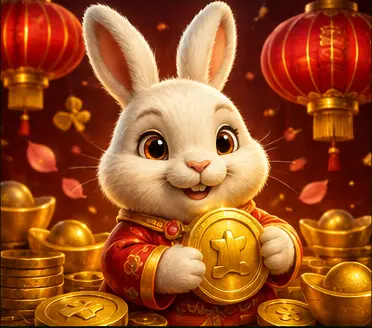 Ilustração temática de Fortune Rabbit