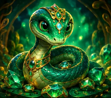 Ilustração temática de Fortune Snake